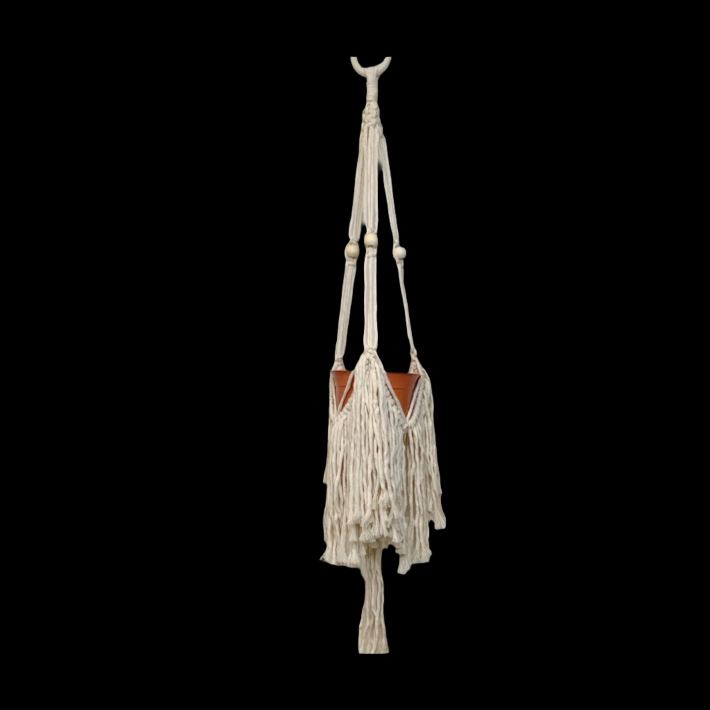 Macrame Plant Hanger - Mini Blanche