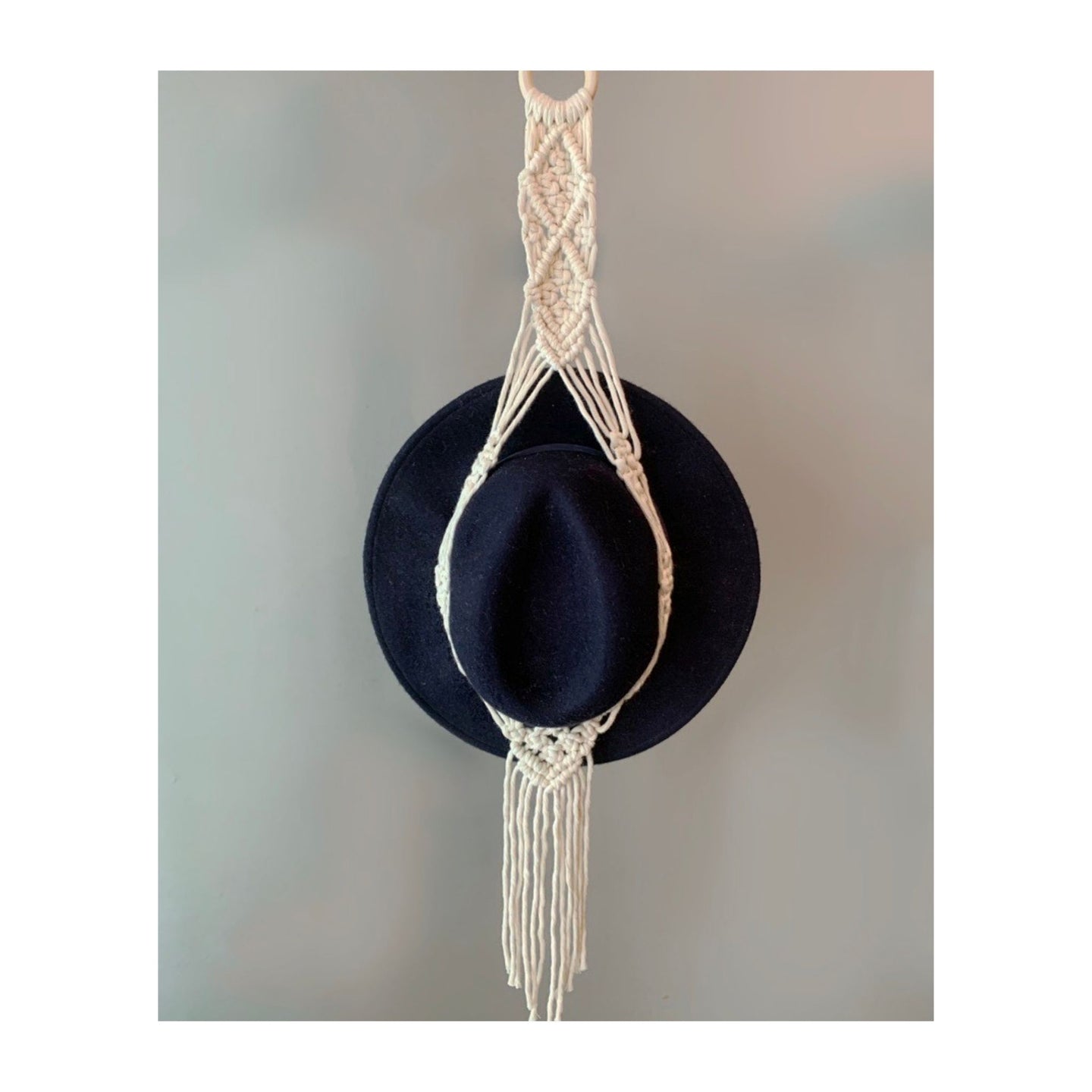Macrame Hat Hanger -Diamond